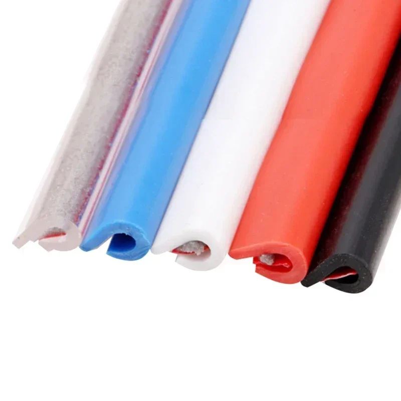 Universal Car Door Edge Guard UShape Rubber Moulding Trim Strip With Side Adhesive Protection 4