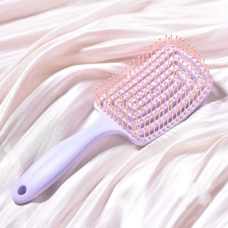 Hollow Out Hair Brush Elastic Scalp Massage Comb For Fast Blow Drying  Hair Styling 2