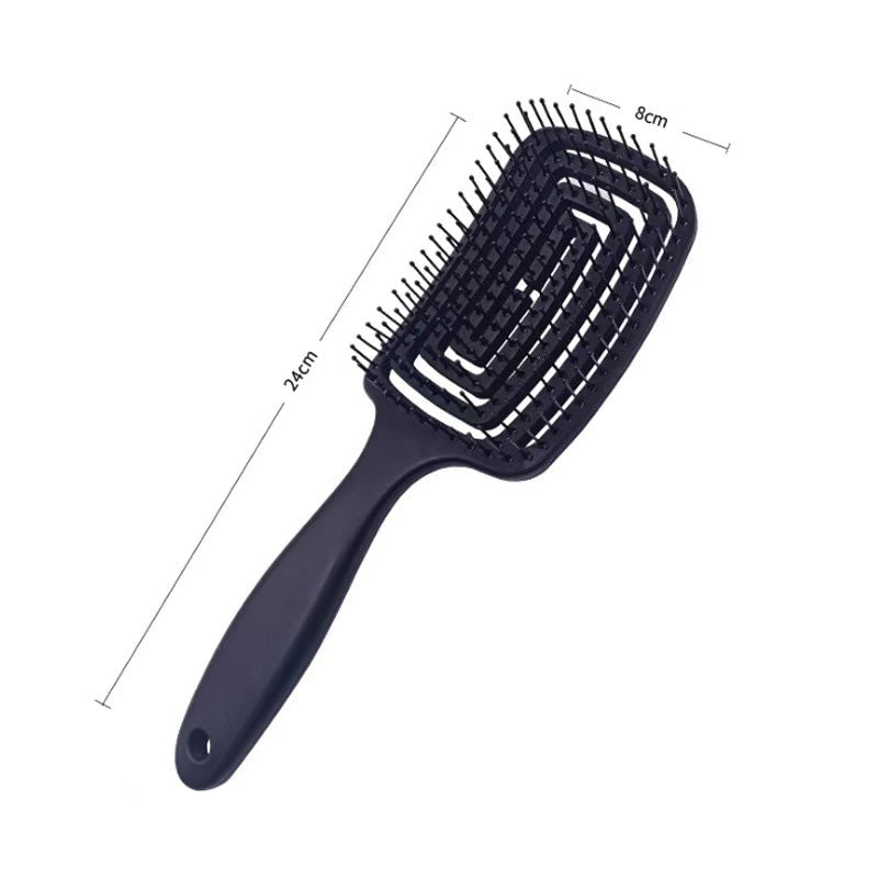 Hollow Out Hair Brush Elastic Scalp Massage Comb For Fast Blow Drying  Hair Styling 6