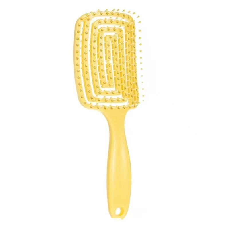Hollow Out Hair Brush Elastic Scalp Massage Comb For Fast Blow Drying  Hair Styling 7