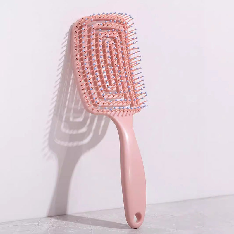 Hollow Out Hair Brush Elastic Scalp Massage Comb For Fast Blow Drying  Hair Styling 8