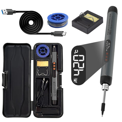 Portable USB Soldering Iron Kit Mini Adjustable Temperature DIY Electronics Tool For Precision Repa