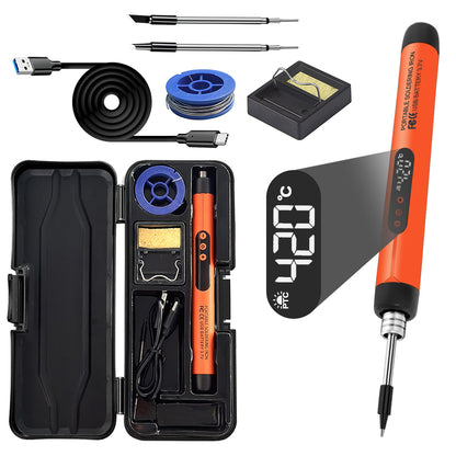 Portable USB Soldering Iron Kit Mini Adjustable Temperature DIY Electronics Tool For Precision Repa