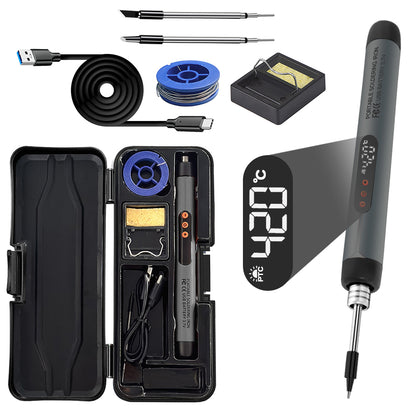 Portable USB Soldering Iron Kit Mini Adjustable Temperature DIY Electronics Tool For Precision Repa