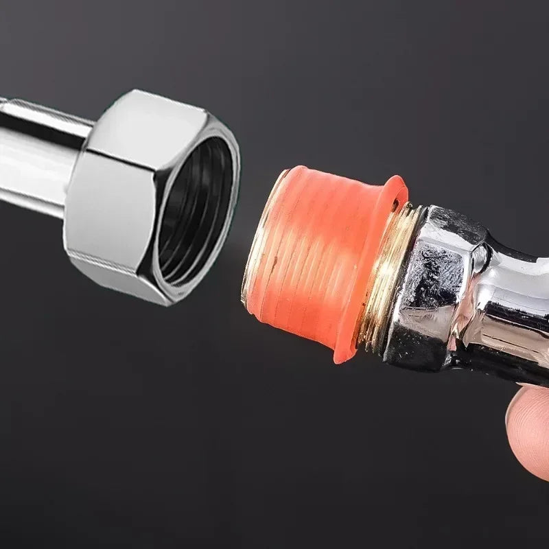 Leak-Proof Faucet Sealing Gasket, Silicone Washer for Triangle Valve & Hose Leakage Prevention