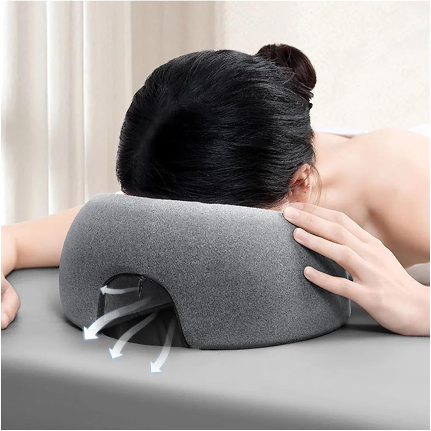 Face Down Memory Foam Pillow  Prone Support For Desk Naps Massage And PostSurgery Recovery 3
