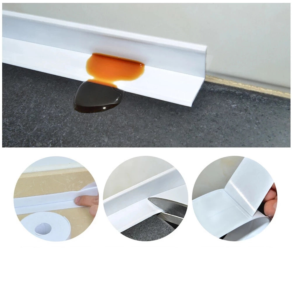 Waterproof Wall Stickers & Sealing Tapes Self Adhesive PVC Strips for Bathtub, Sink Edge, Kitchen & Bathroom Decor