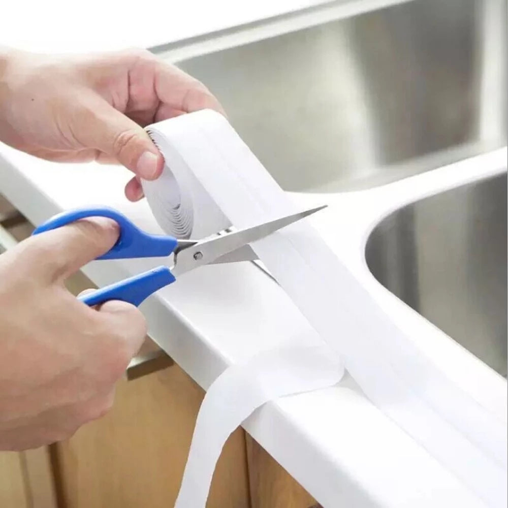 Waterproof Wall Stickers & Sealing Tapes Self Adhesive PVC Strips for Bathtub, Sink Edge, Kitchen & Bathroom Decor