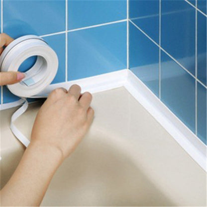 Waterproof Wall Stickers & Sealing Tapes Self Adhesive PVC Strips for Bathtub, Sink Edge, Kitchen & Bathroom Decor