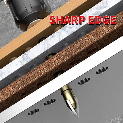 Cross Hex Tile Drill Bit Set, Tungsten Carbide Hard Alloy Bits for Glass, Concrete & Ceramic Tiles
