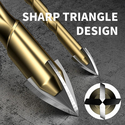Cross Hex Tile Drill Bit Set, Tungsten Carbide Hard Alloy Bits for Glass, Concrete & Ceramic Tiles