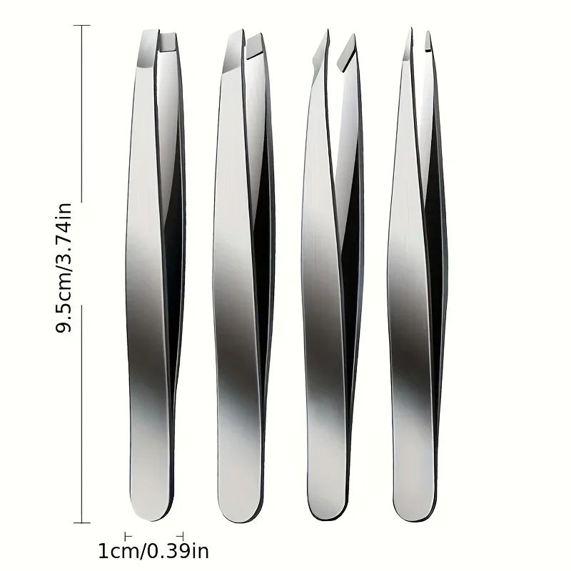 Professional Tweezers Set Perfect For Eyebrow Hair Removal Splinter  Ingrown Hair Precision Stainle
