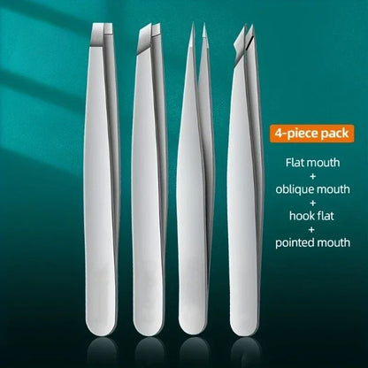 Professional Tweezers Set Perfect For Eyebrow Hair Removal Splinter  Ingrown Hair Precision Stainle