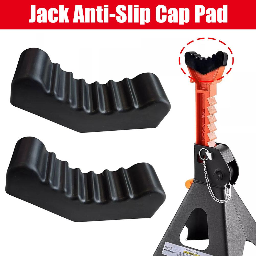2PCS Car Slotted Jack Stand Rubber Pads, 6 Ton Pinch Weld Floor Adapter Rail Grip for Safe Lifting