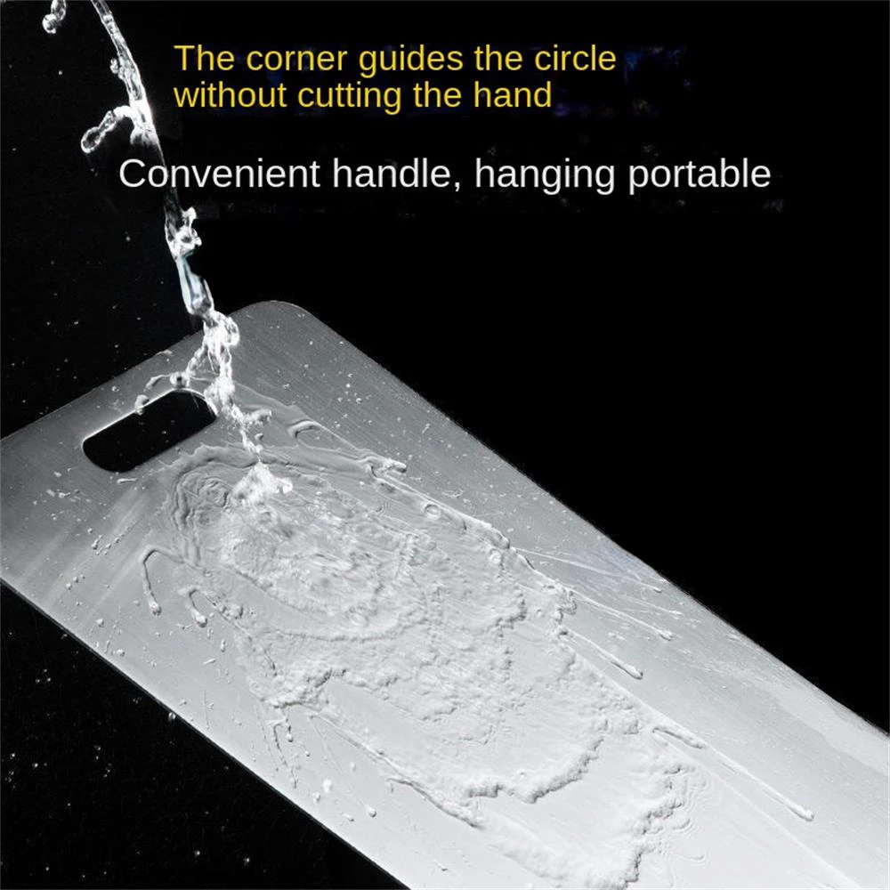 Premium Thickened Stainless Steel Cutting Board DoubleSided Chopping  Kneading Dough Board For Kitc 2