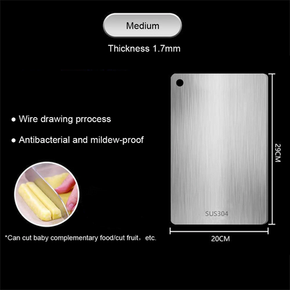 Premium Thickened Stainless Steel Cutting Board DoubleSided Chopping  Kneading Dough Board For Kitc 6