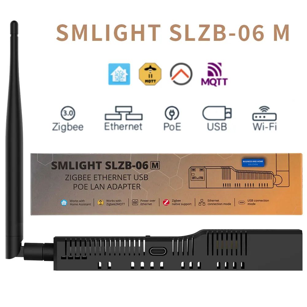 SMLIGHT SLZB-06 Zigbee Adapter with Ethernet, USB, WiFi & PoE – Compatible with Zigbee2MQTT, ZHA, Home Assistant
