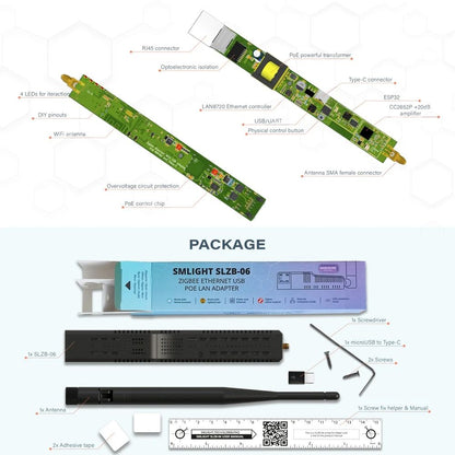SMLIGHT SLZB06 Zigbee Adapter With Ethernet USB WiFi  PoE  Compatible With Zigbee2MQTT ZHA Home Ass 3