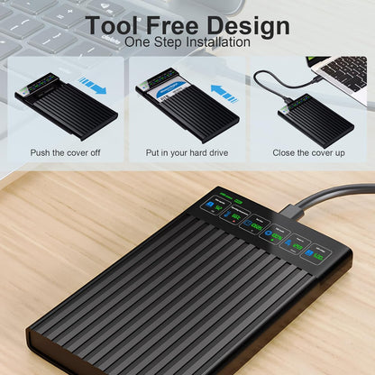 25 SATA To USB 31 Enclosure  HighSpeed 6Gbps Portable HDDSSD Case 4