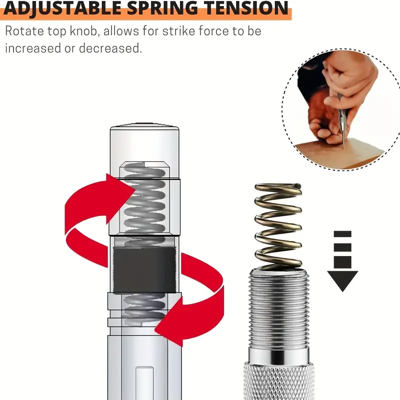 SpringLoaded Center Punch Tool Precision Hole Marker For Metal Wood  Steel 3