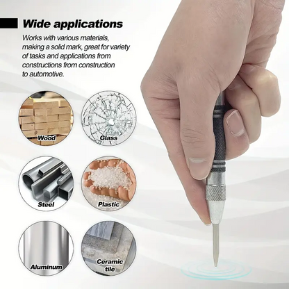SpringLoaded Center Punch Tool Precision Hole Marker For Metal Wood  Steel 4
