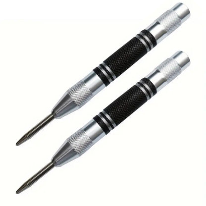SpringLoaded Center Punch Tool Precision Hole Marker For Metal Wood  Steel 6