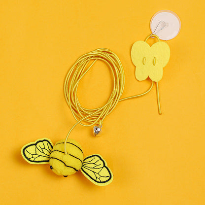 Hanging Feather Cat Toy Interactive SelfPlay Teaser Wand Adjustable Rope Ideal For Kittens And Adul 8