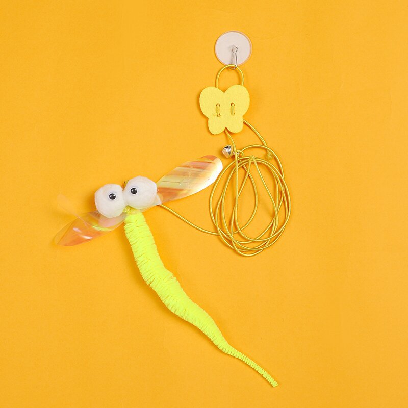 Hanging Feather Cat Toy Interactive SelfPlay Teaser Wand Adjustable Rope Ideal For Kittens And Adul 10