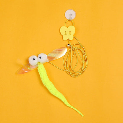 Hanging Feather Cat Toy Interactive SelfPlay Teaser Wand Adjustable Rope Ideal For Kittens And Adul 10