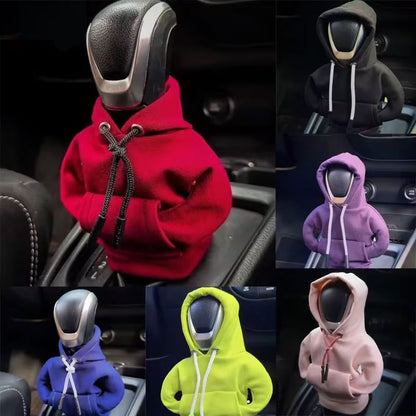 Gear Shift Mini Hoodie Cover, Universal Manual/Automatic Car Shift Lever Decor