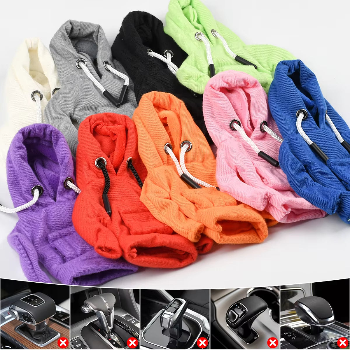 Gear Shift Mini Hoodie Cover Universal ManualAutomatic Car Shift Lever Decor 2