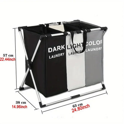 Foldable Laundry Hamper Waterproof Dirty Clothes Organizer Basket For Bathroom Storage Dorm Bedroom 2