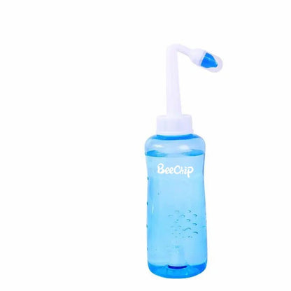 Nasal Wash Bottle for Adults & Kids Manual Nasal Cavity Cleaner with Physiological Saline for Rhinitis Relief