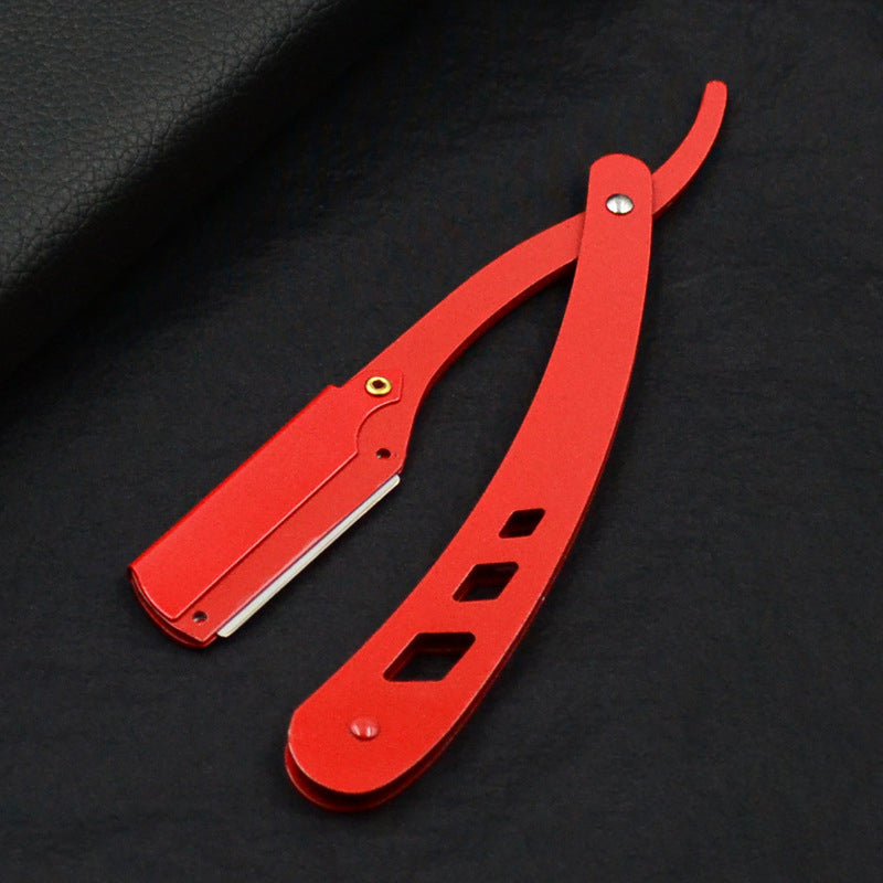 Vintage Brass Straight Edge Razor, Men Shaving Barber Tool with Antique Blades & Unisex Design