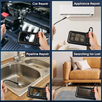 Industrial Endoscope Camera IPS Screen Borescope IP67 Waterproof 8 LED Inspection Scope For Pipe Au 1