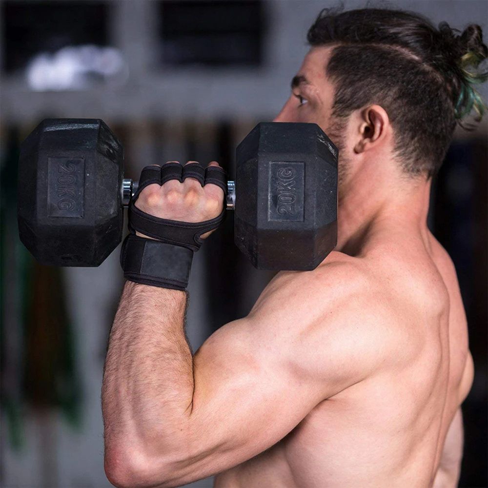 Unisex Training Sport Gloves Fitness Bodybuilding Weightlifting Gym Workout Gloves Hand Wrist Palm  1