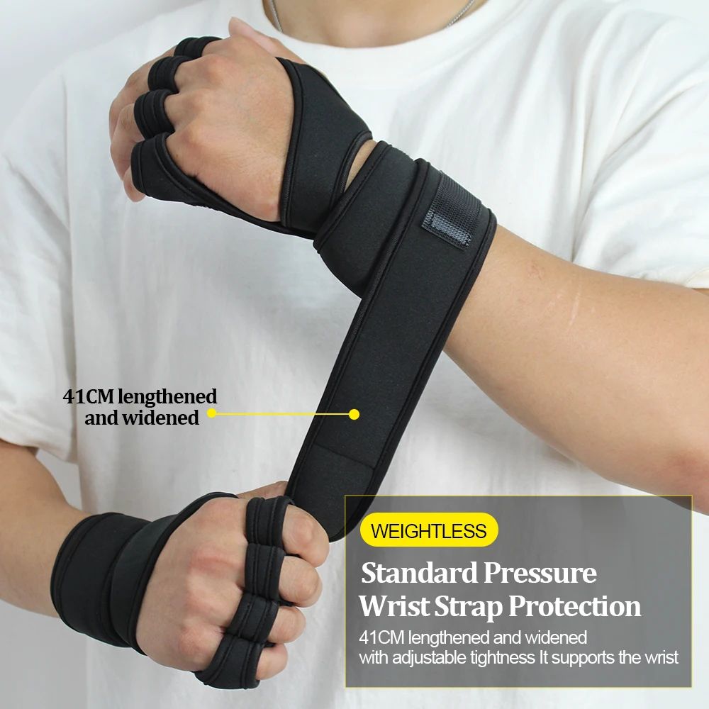 Unisex Training Sport Gloves Fitness Bodybuilding Weightlifting Gym Workout Gloves Hand Wrist Palm  3