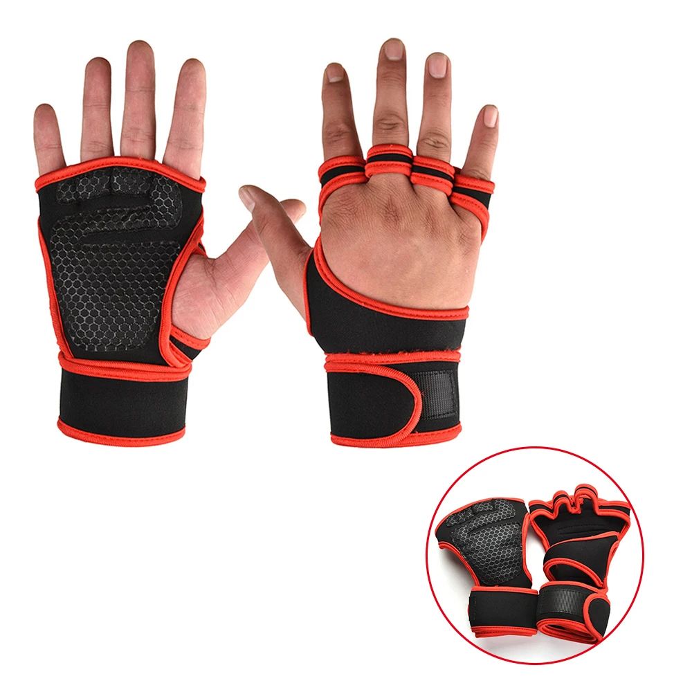 Unisex Training Sport Gloves Fitness Bodybuilding Weightlifting Gym Workout Gloves Hand Wrist Palm  8