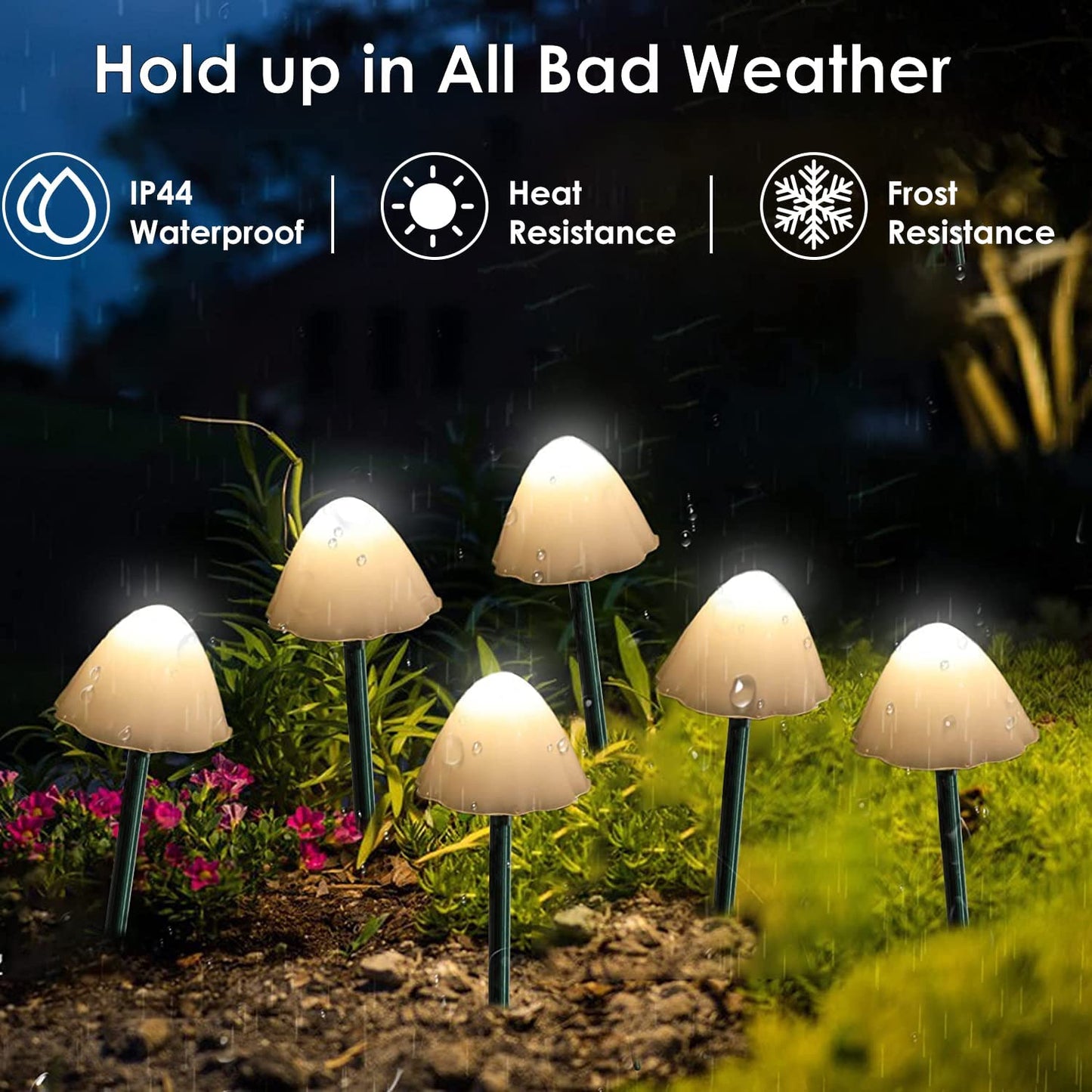 Solar Mushroom Lights Outdoor Waterproof, LED Garden Decor for Lawn, Patio, Pathway Christmas Holiday Decoration
