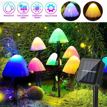 Solar Mushroom Lights Outdoor Waterproof LED Garden Decor For Lawn Patio Pathway Christmas Holiday  1