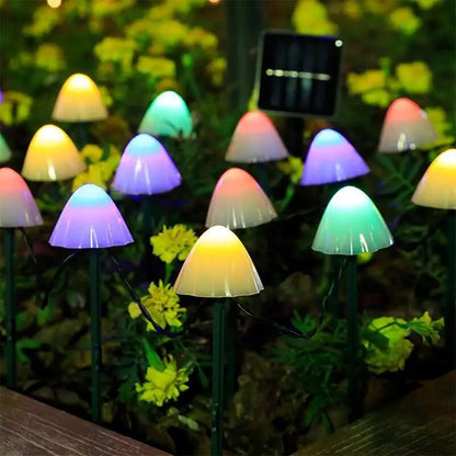 Solar Mushroom Lights Outdoor Waterproof LED Garden Decor For Lawn Patio Pathway Christmas Holiday  5