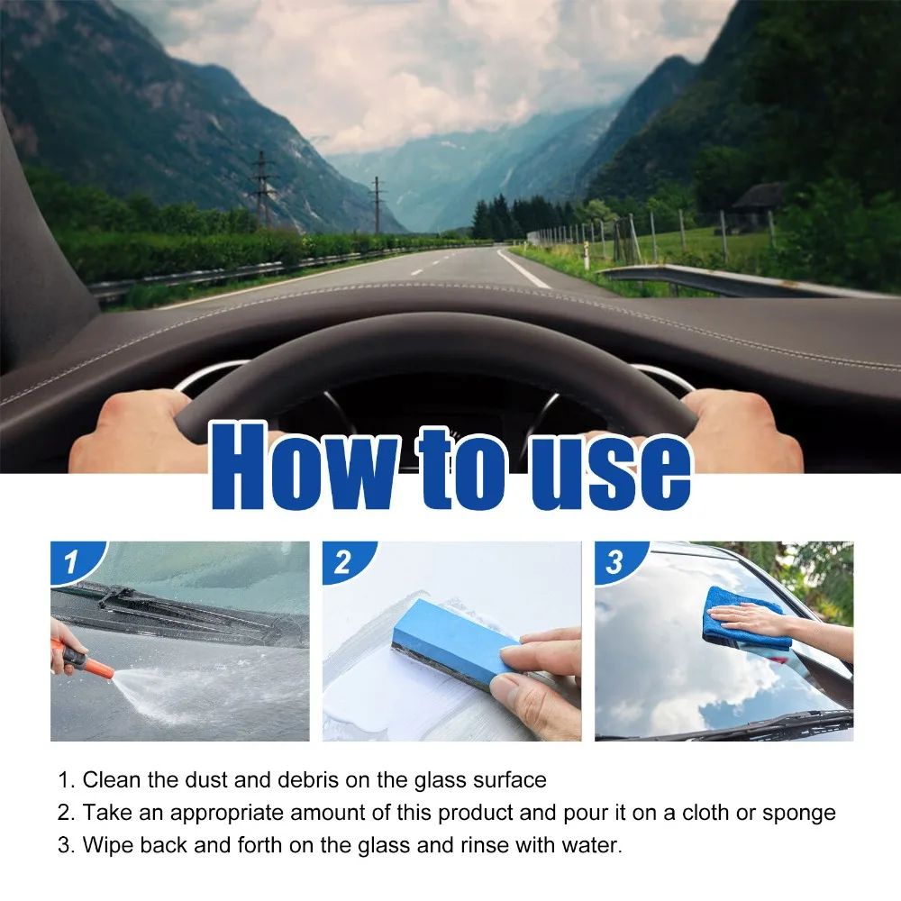 Car Glass Oil Film Removing Paste Auto Glass Film Coating Agent Waterproof Rainproof AntiFog Glass  5