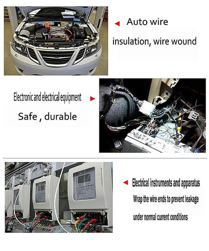 Flame Retardant HeatResistant Adhesive Cloth Tape For Automotive Wiring Loom  Cable Harness Protect 5
