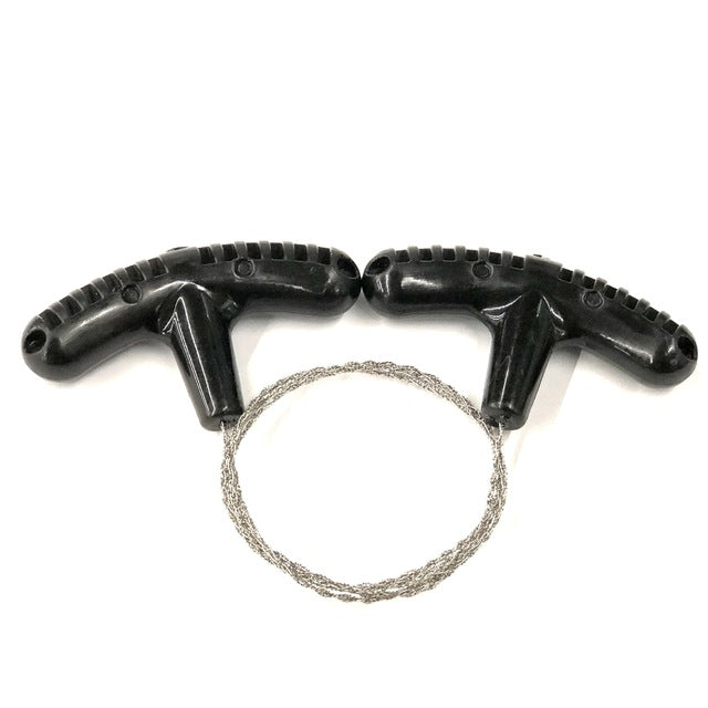 Portable Stainless Steel Wire Saw With Finger Handle Outdoor Camping  Hiking Survival Tool Manual C 5