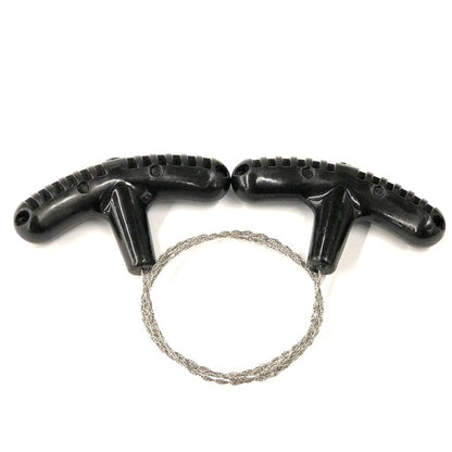 Portable Stainless Steel Wire Saw With Finger Handle Outdoor Camping  Hiking Survival Tool Manual C 5