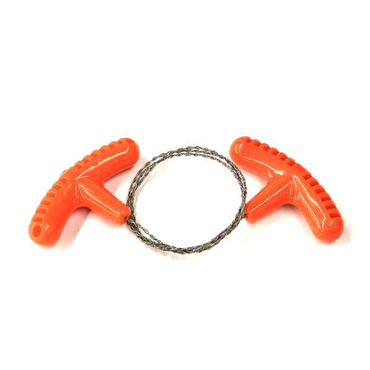 Portable Stainless Steel Wire Saw With Finger Handle Outdoor Camping  Hiking Survival Tool Manual C 7