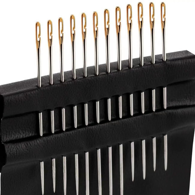 Stainless Steel Sewing Needles for Elderly & Blind, Side Hole Threading, Hand Household DIY