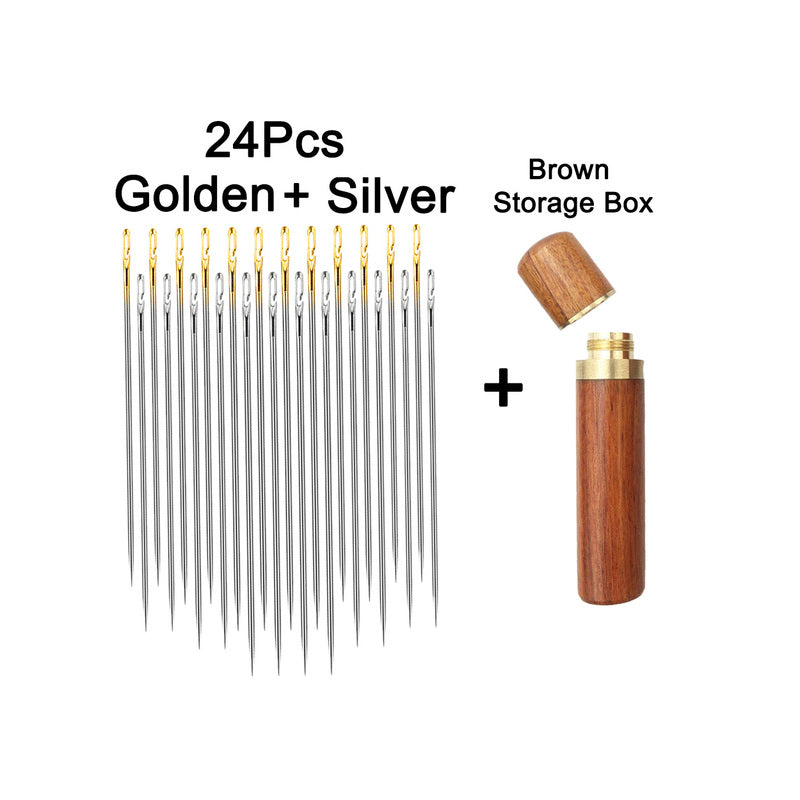 Stainless Steel Sewing Needles For Elderly  Blind Side Hole Threading Hand Household DIY 6