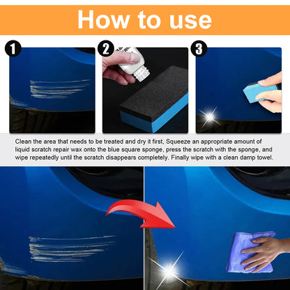 Car Body Paint Care Kit Scratch Remover  Polishing Paste With Sponge 4