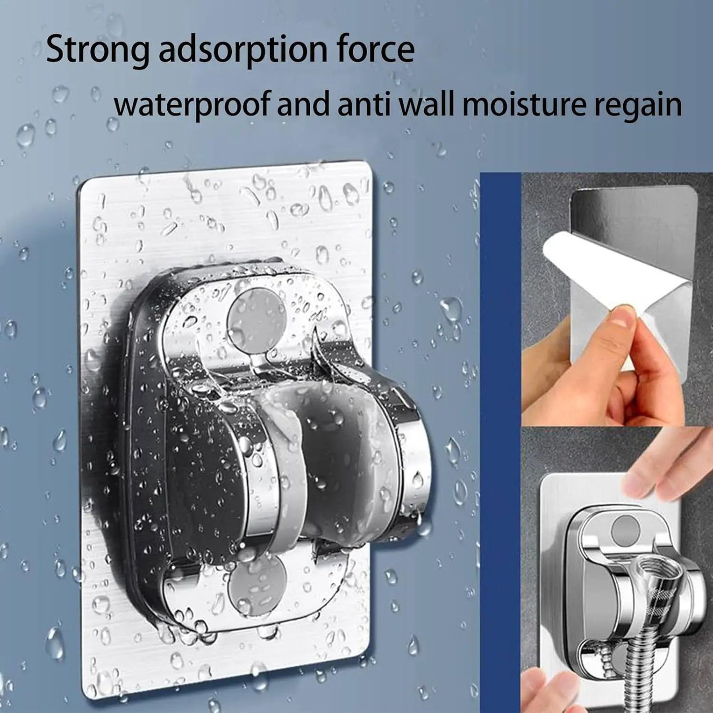 1PC Wall Mount Strong Adhesive Shower Head Holder  ABS Waterproof Adjustable Bathroom Bracket 1